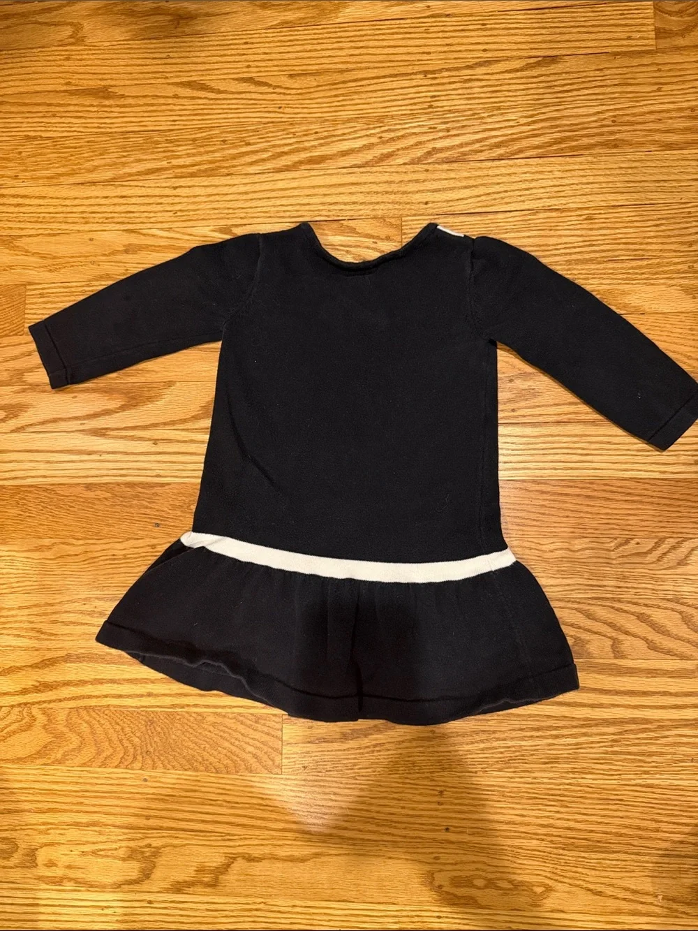 GAP Black Dress with Cream Collar & Waist Trim